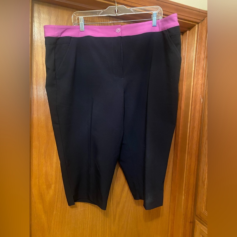 EP Pro Women's Size 20 Navy Blue Capri Pants Cropped